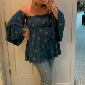 Free People Flowy Shirt